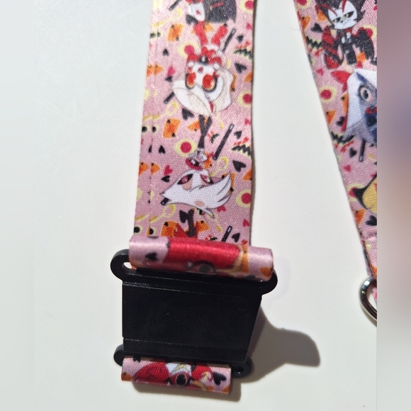 Hazbin Hotel Lanyard - Breakaway Clip & Lobster Claw Hook (Alastor Charlie Husk - Picture 8 of 10